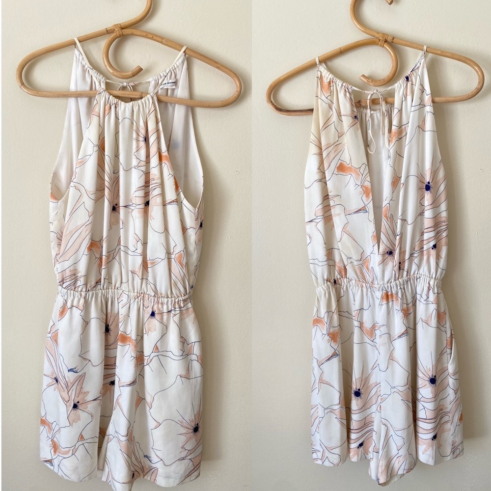 Club Monaco Floral Cream Print Romper
